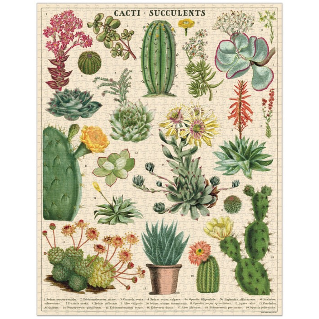 Cacti & Succulents 1000 Piece Puzzle Complete