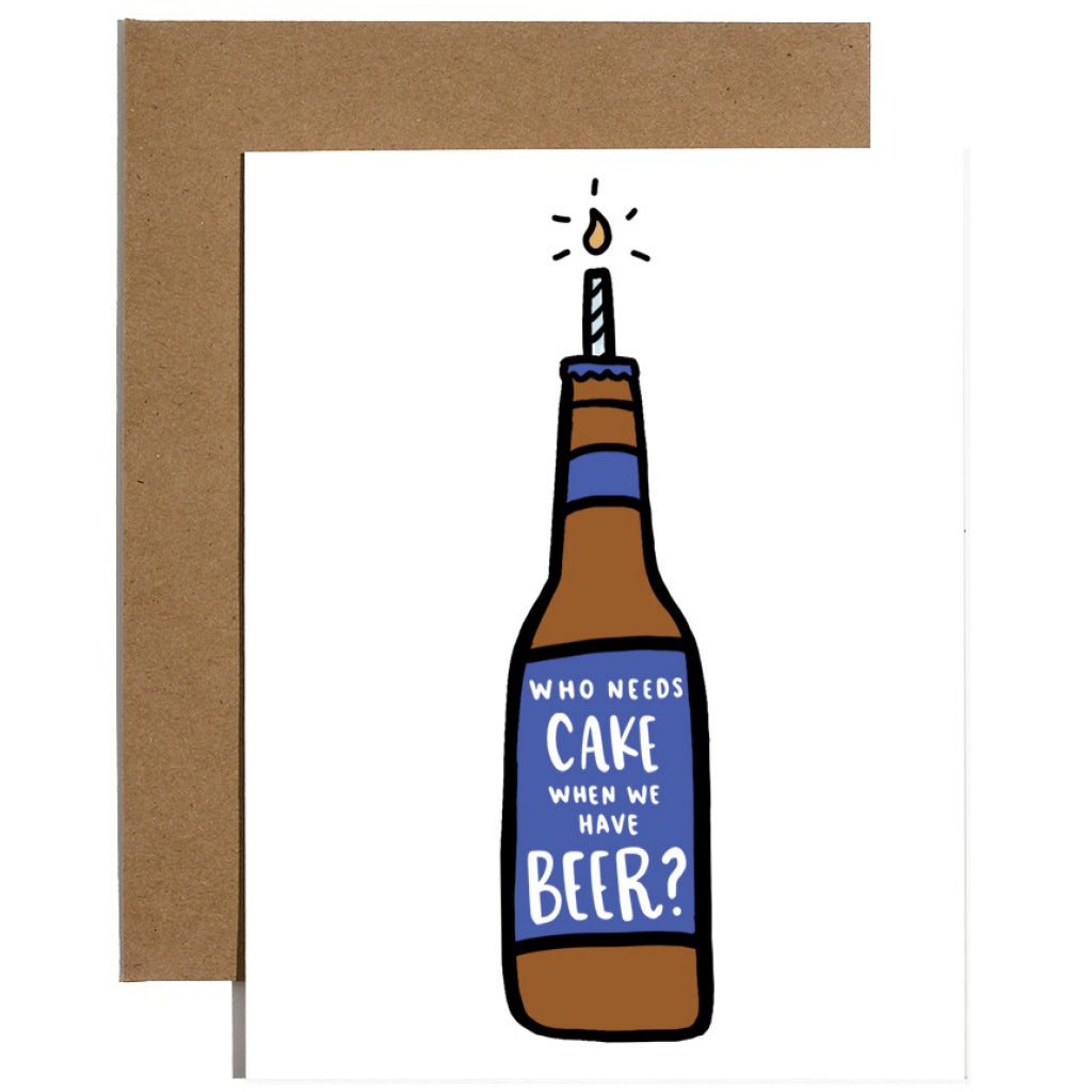 Cake Beer Birthday card
