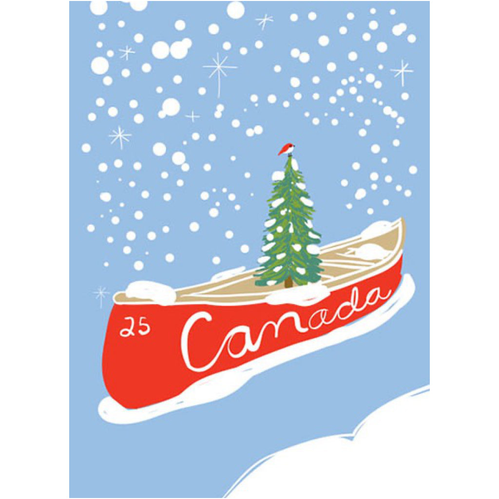 Canoe Tree Holiday Card
