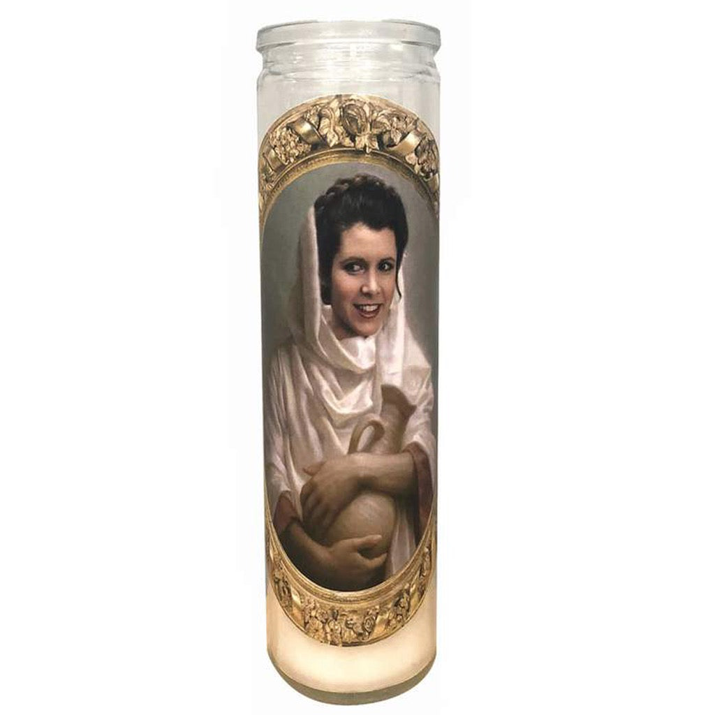 Carrie Fisher Princess Leia Celebrity Prayer Candle