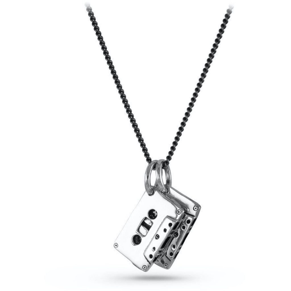 Cassette Tapes Silver Necklace