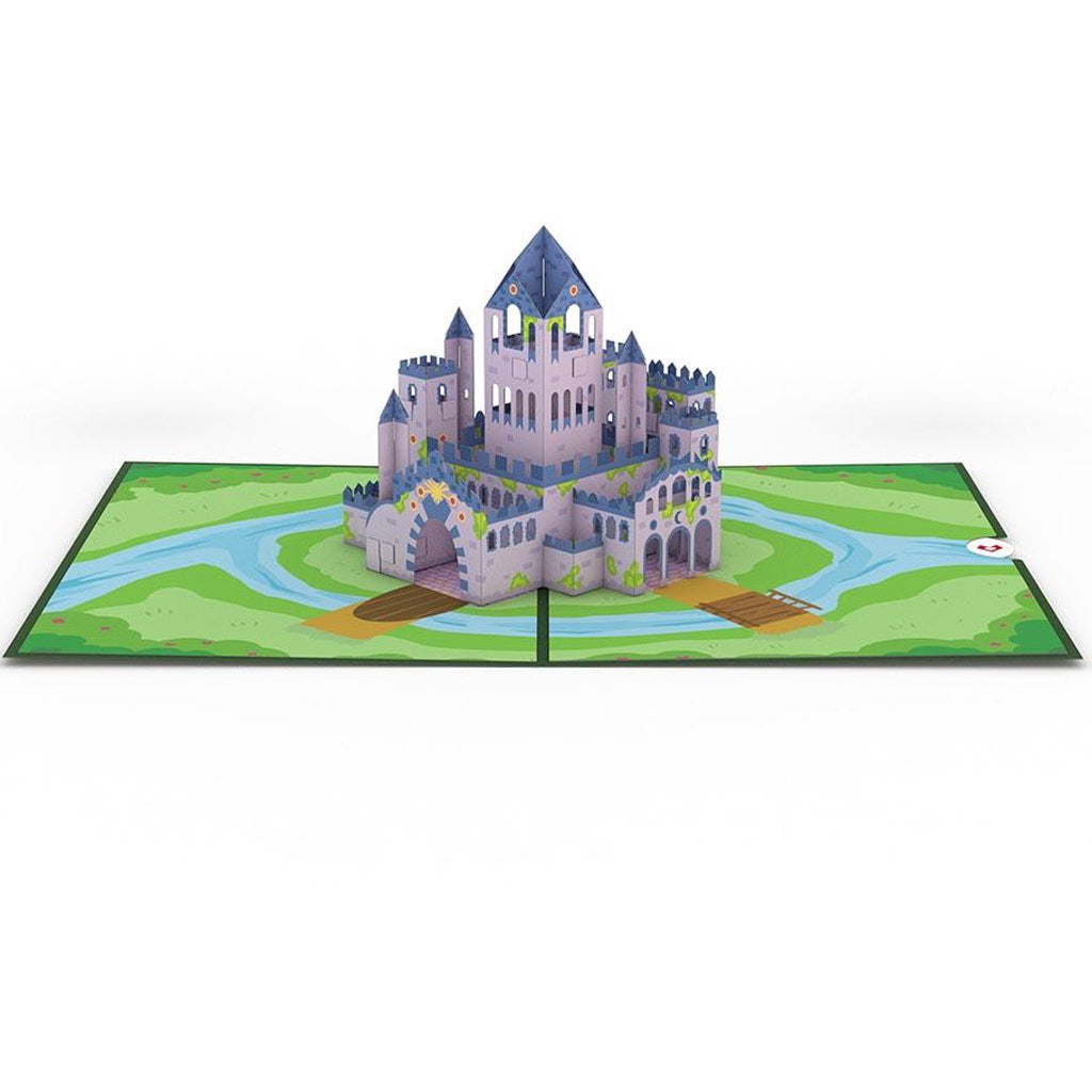 Castle 3D Pop Up Card Open