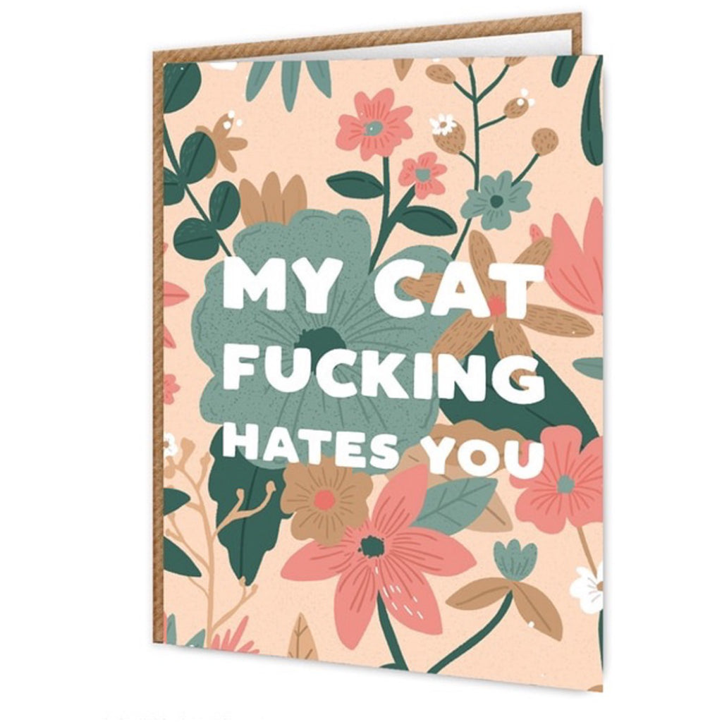 Cat Hates You Birthday Card