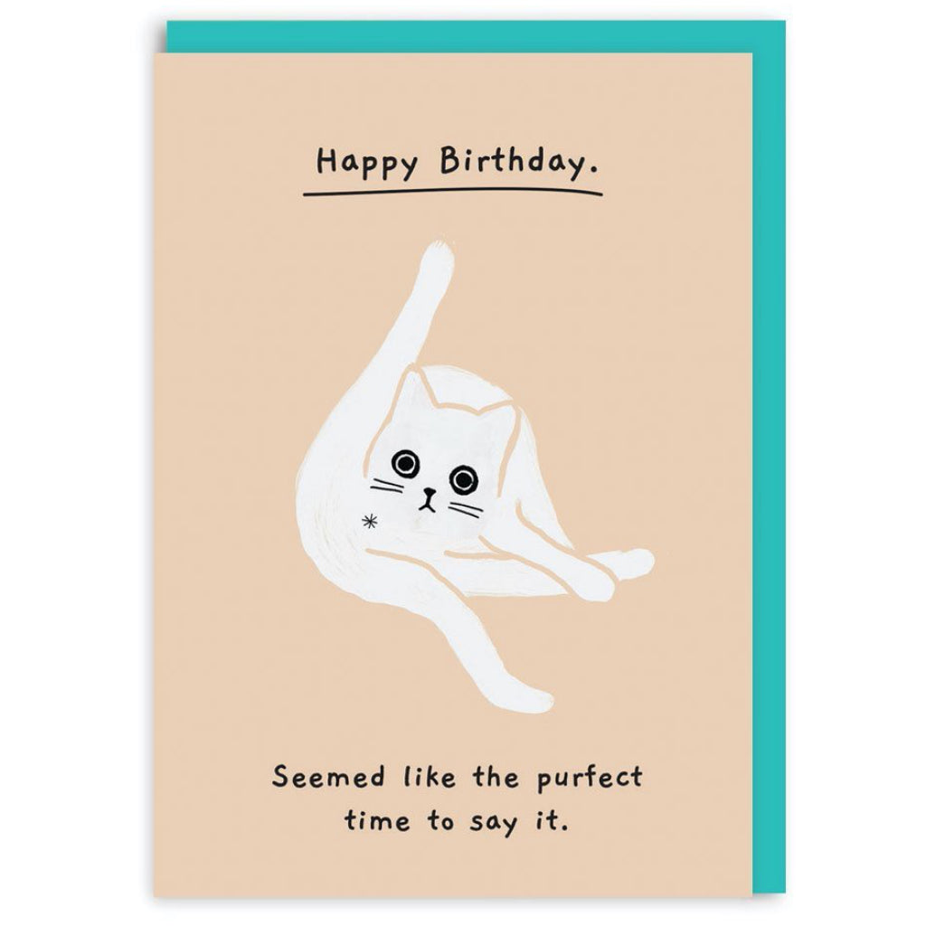 Cat Purfect Time To Say It Birthday Card