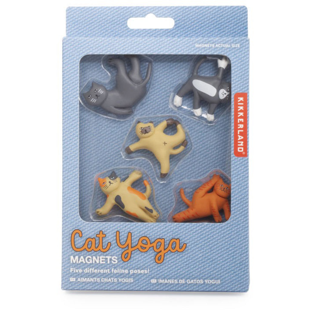Cat Yoga Magnets Packaged