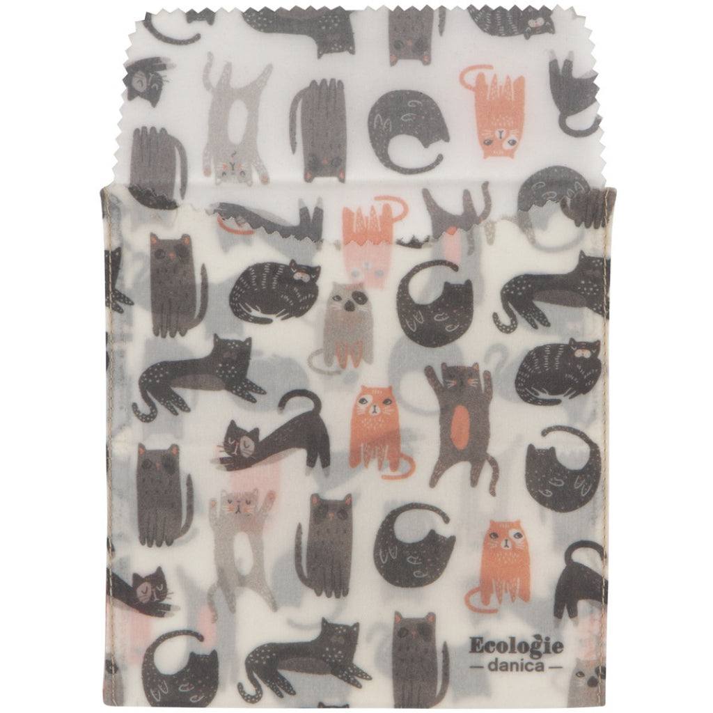 Cats Beeswax Sandwich Bags Flap