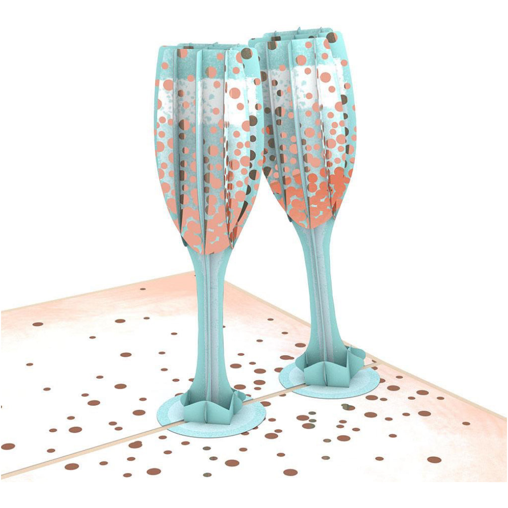 Champagne Toast 3D Pop Up Card