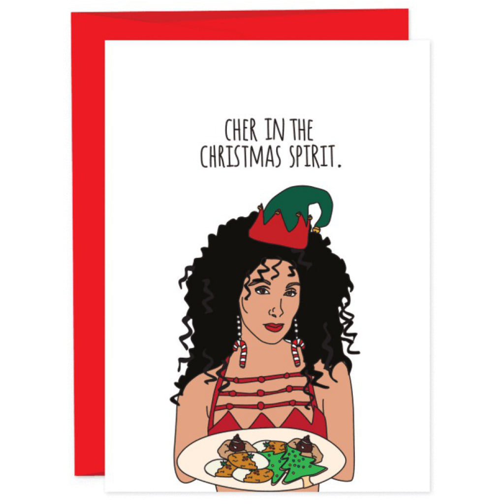 Cher In The Christmas Spirit Card