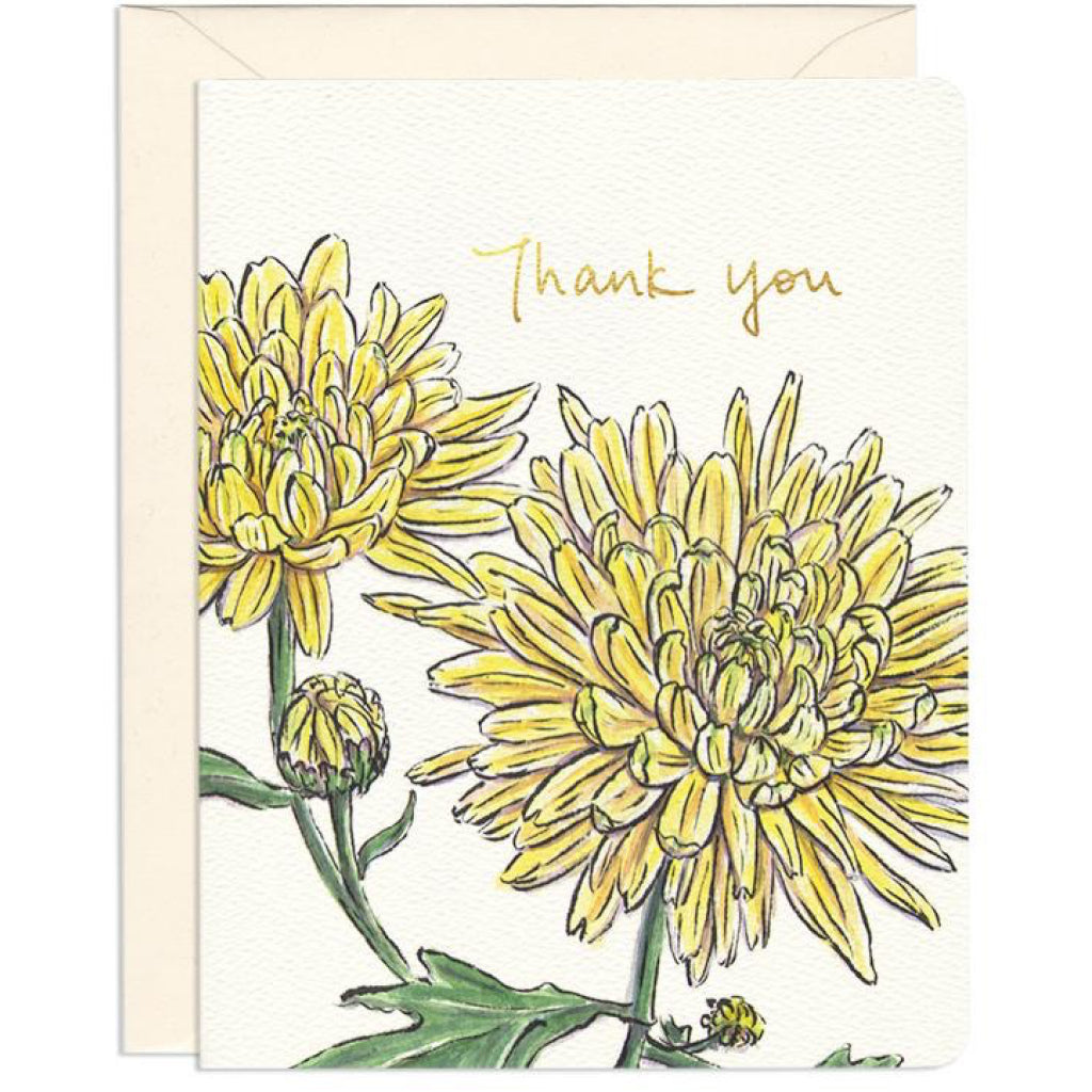 Chrysanthemum Thank You Card