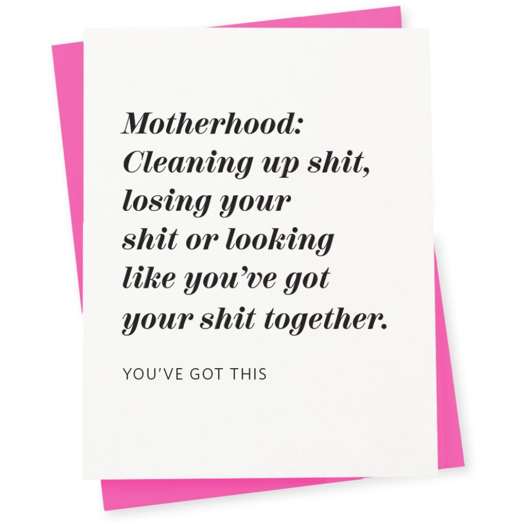 Cleaning Up Shit Mom Card