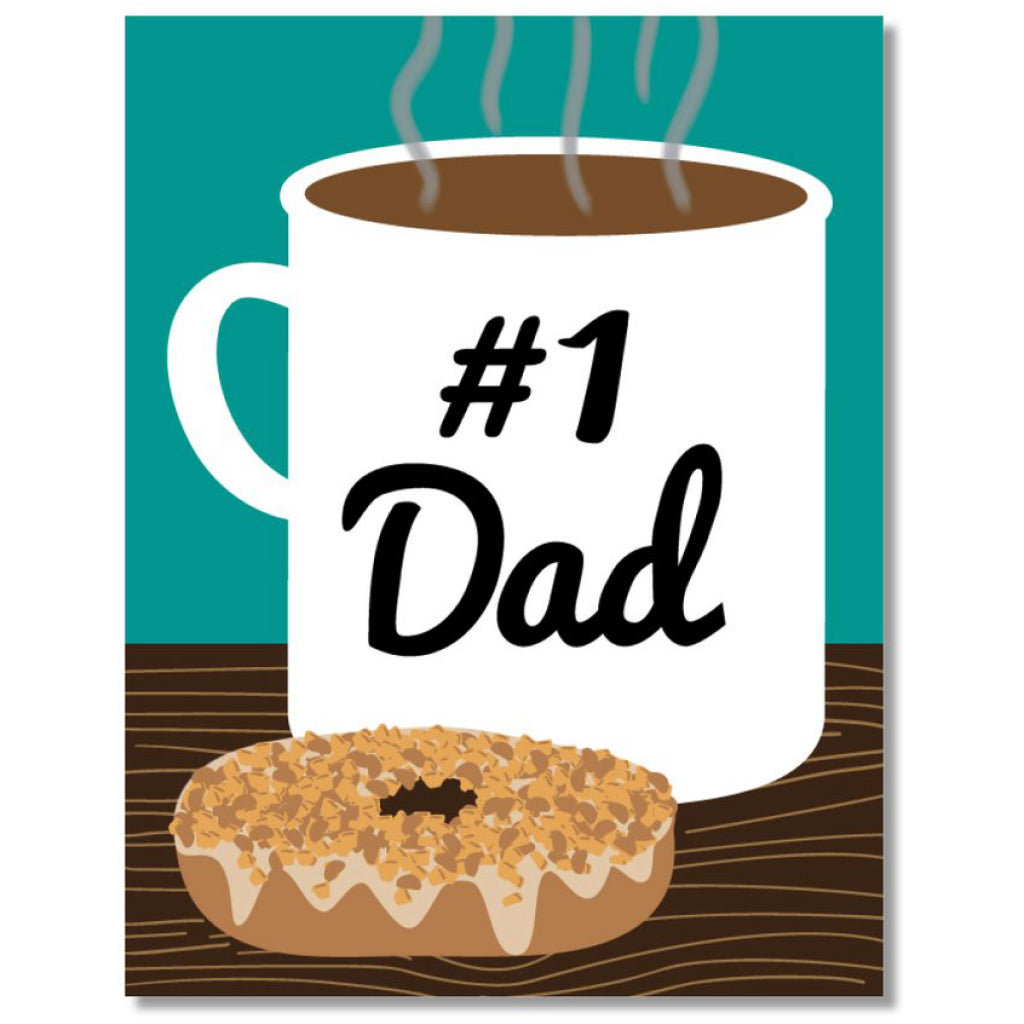 Coffee & Donut #1 Dad Card