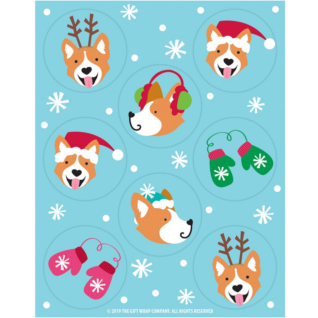 Corgi Christmas Wishes Boxed Christmas Cards Stickers