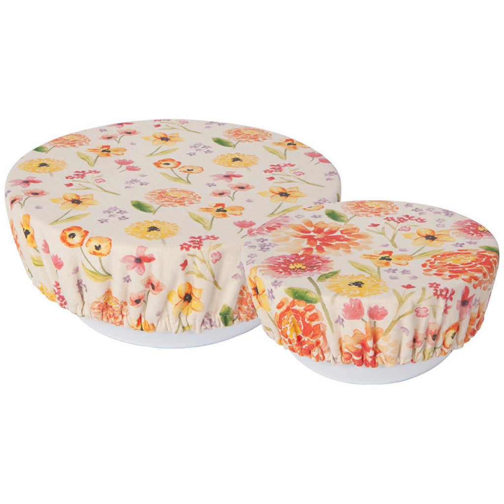 Cottage Floral Bowl Covers Set of 2