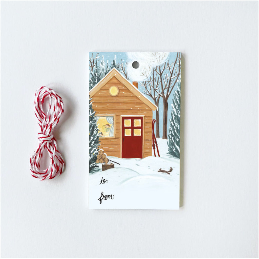 Cottage  Holiday Gift Tags