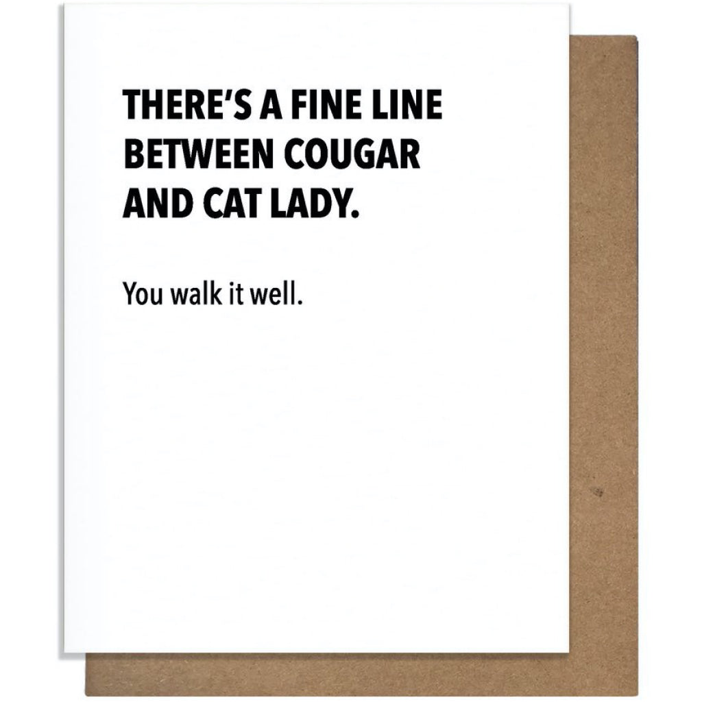Cougar And Cat Lady Card