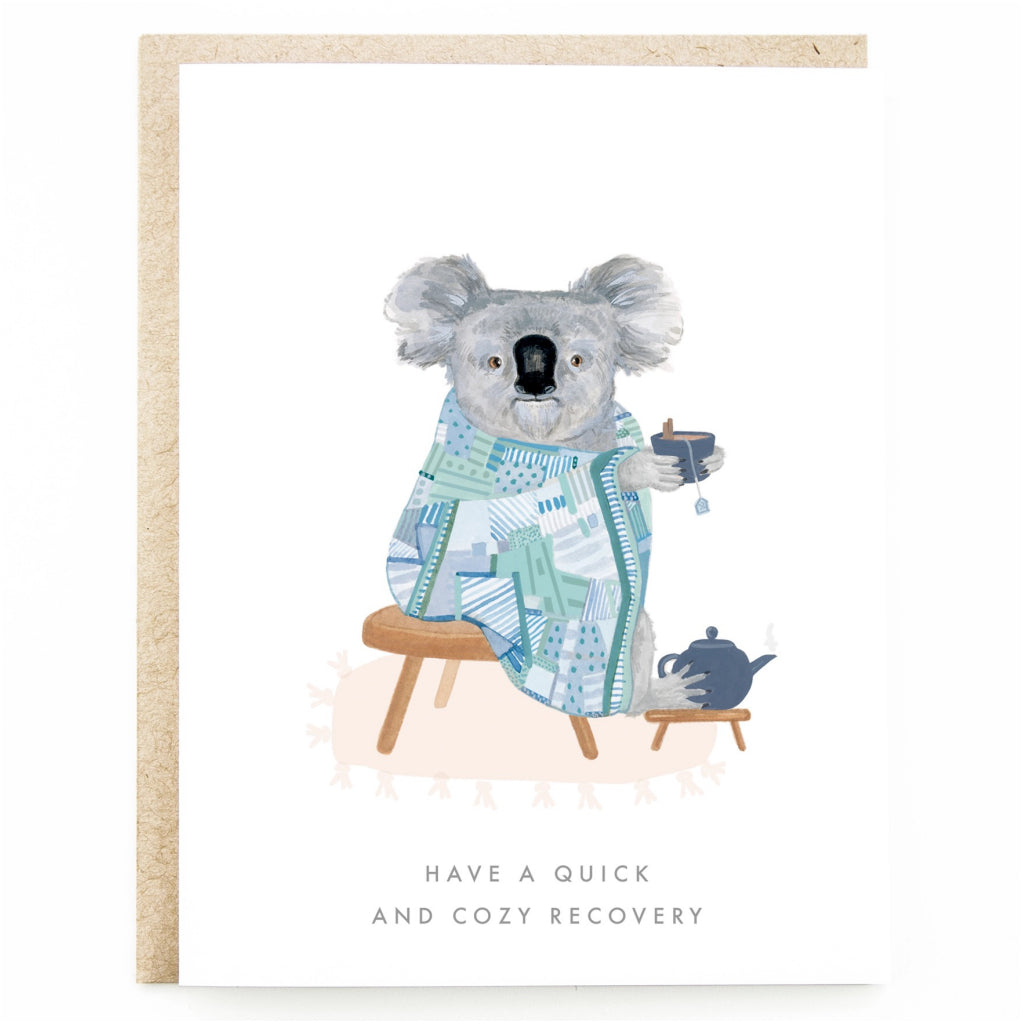Cozy Koala Get Well Card