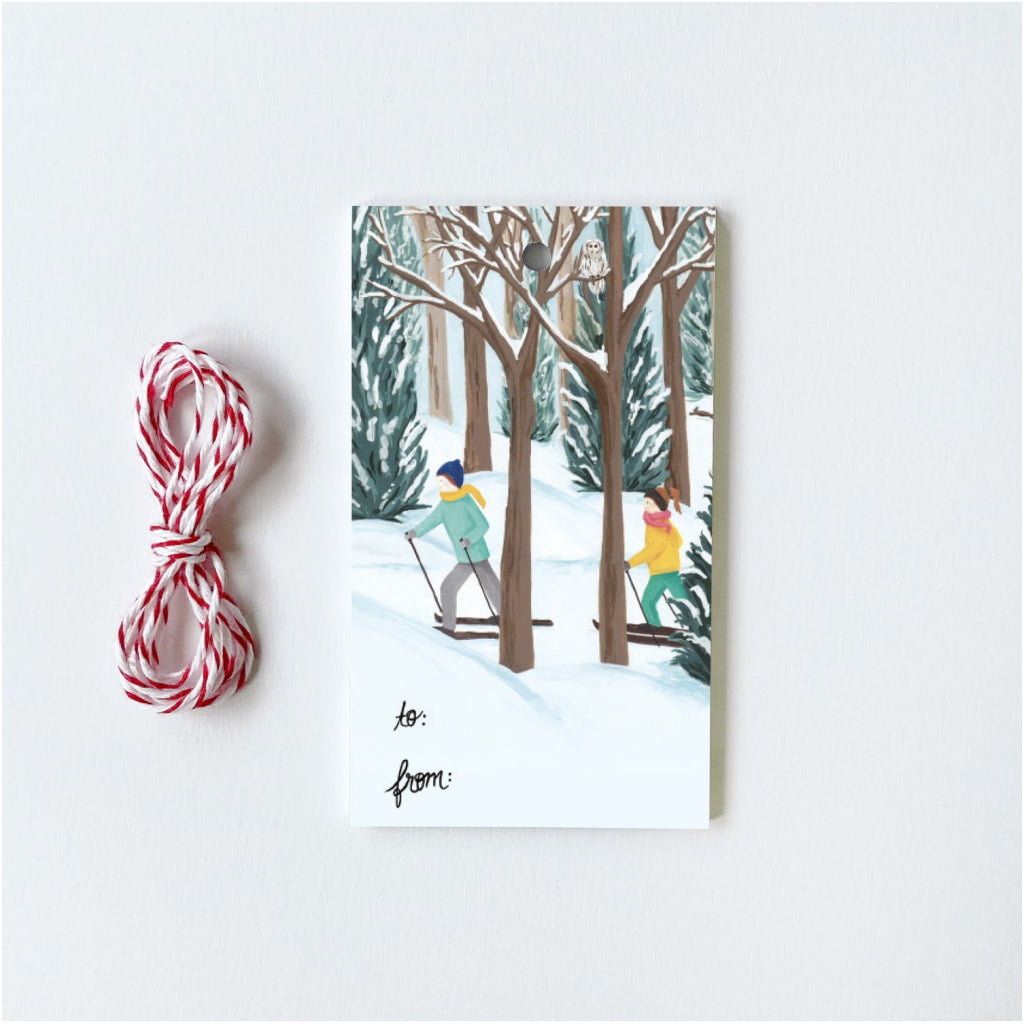 Cross Country Holiday Gift Tags
