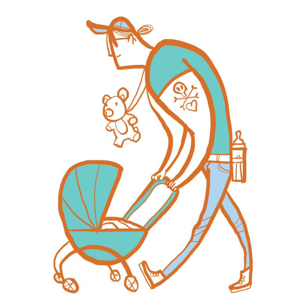 Dad With Stroller Card