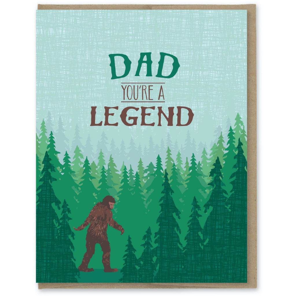 Dad You're A Legend Big Foot Card