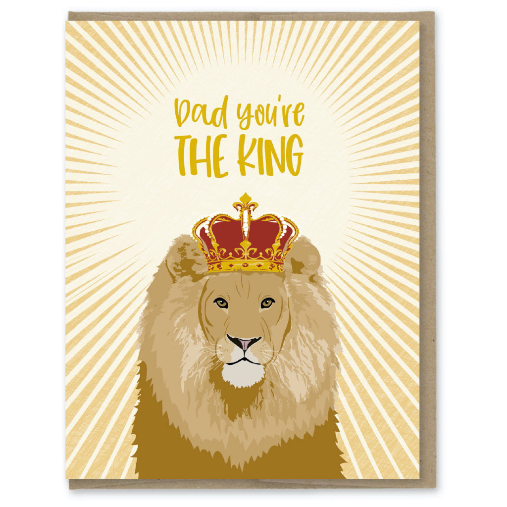 Dad You're The King Lion Card
