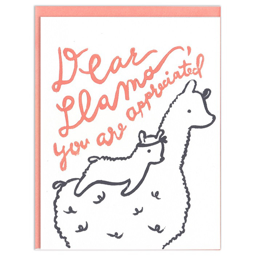 Dear Llama Mom Card