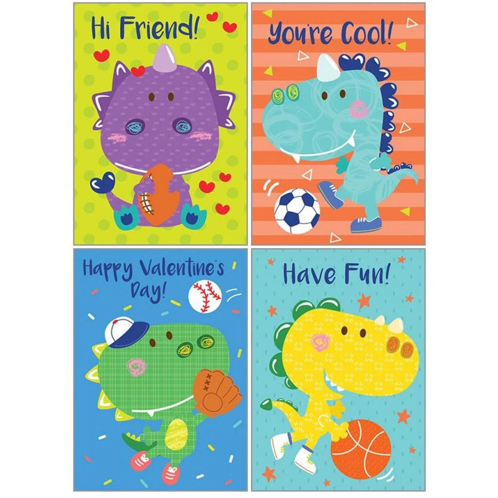 Dinosaur Mini Valentine Cards