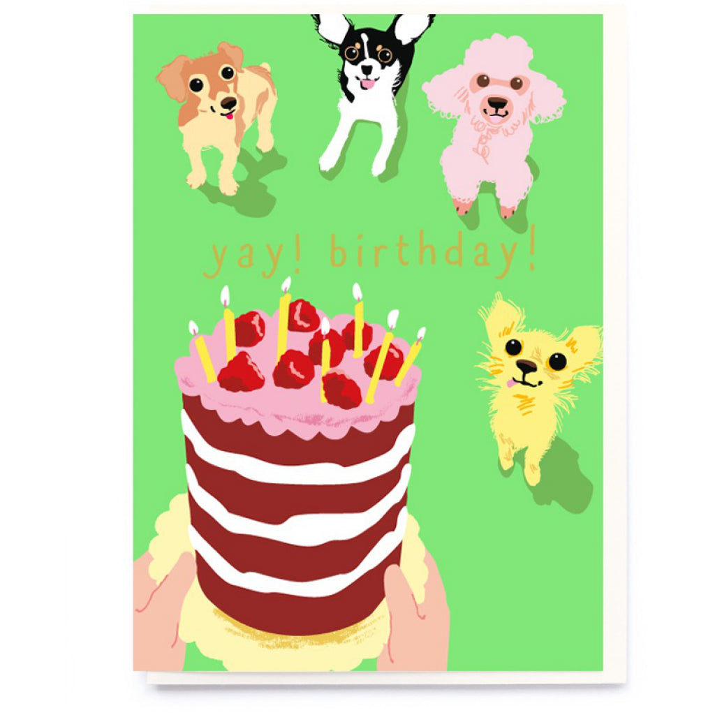 Doggie Cake Treat Birthday Card