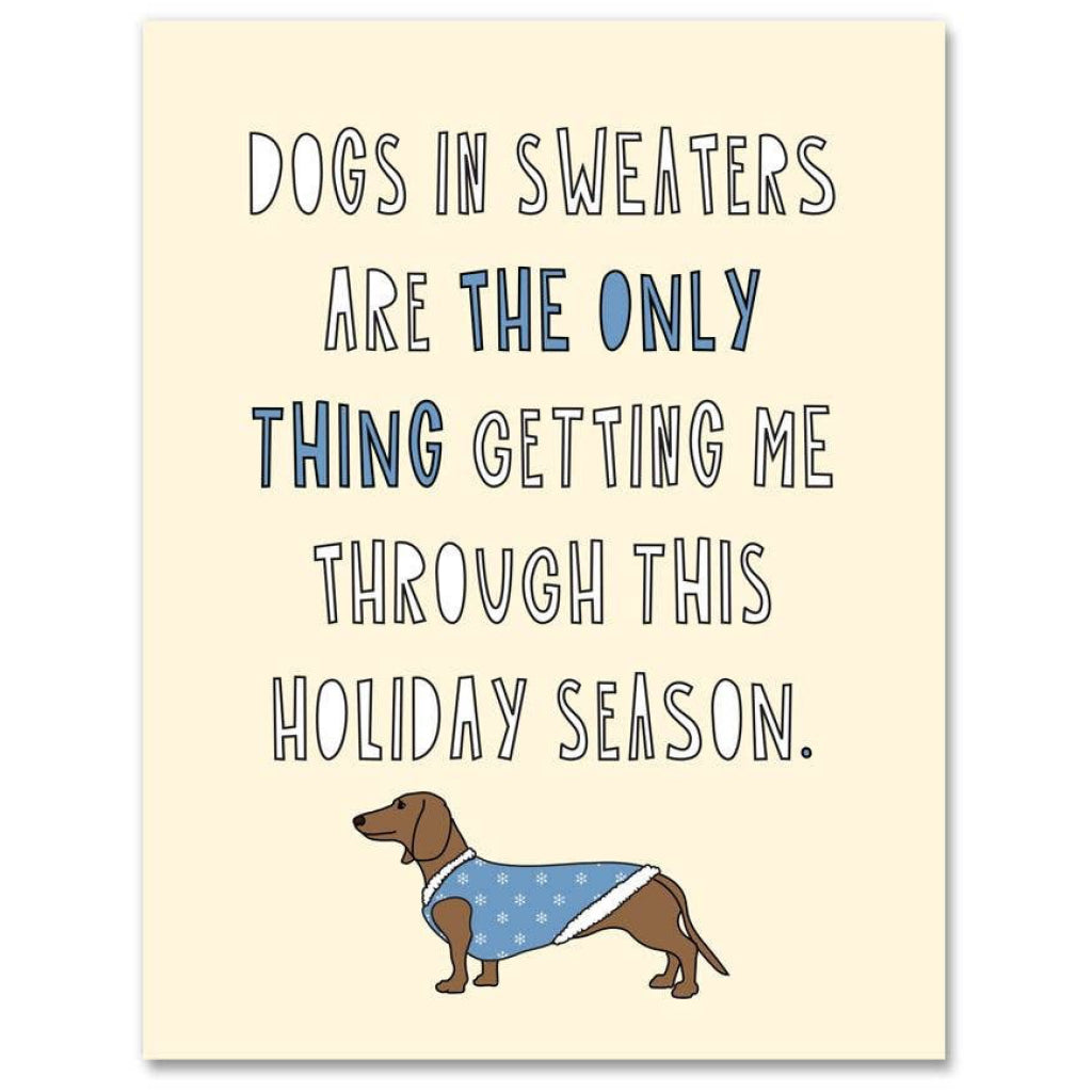 Dogs In Sweaters Card