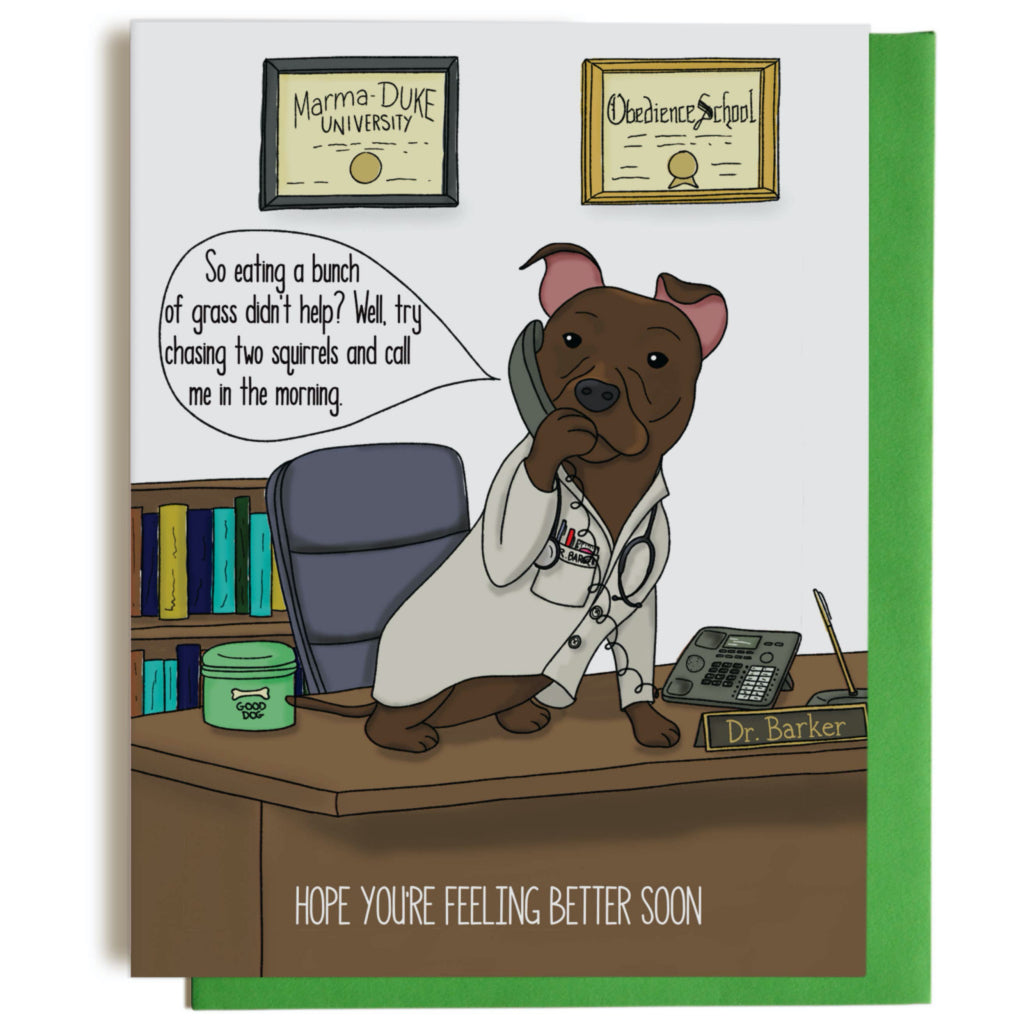 Dr. Dog Get Well Soon Card
