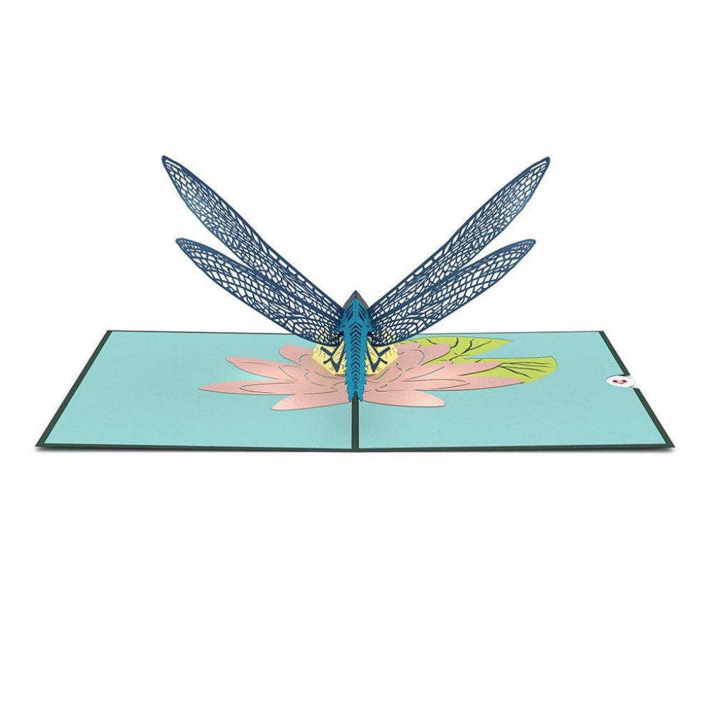 Dragonfly 3D Pop Up Card Open