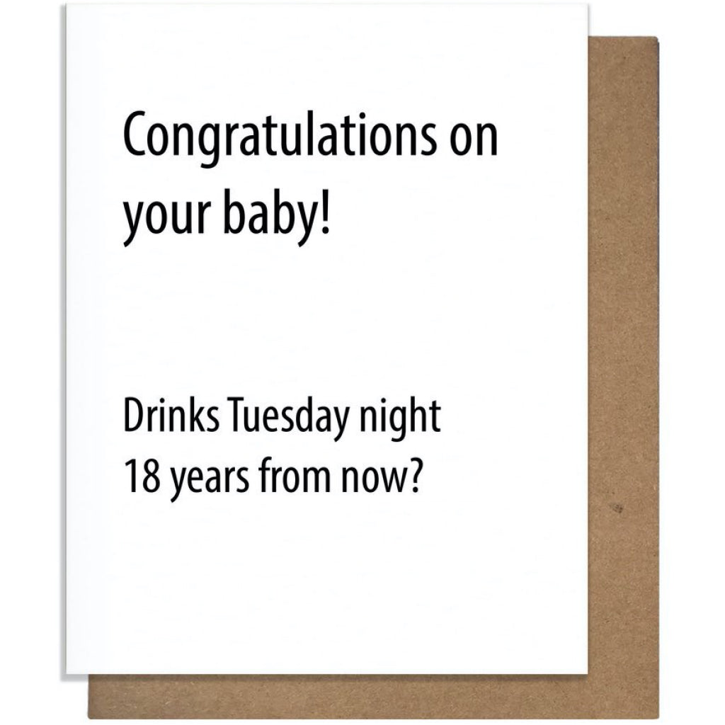 Drinks 18 Years From Now Card