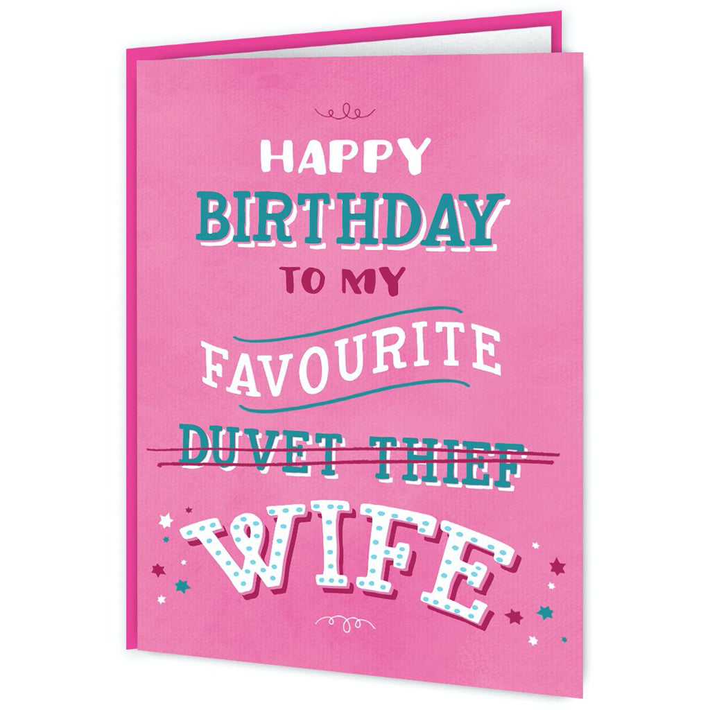Duvet Thief Wife Birthday Card