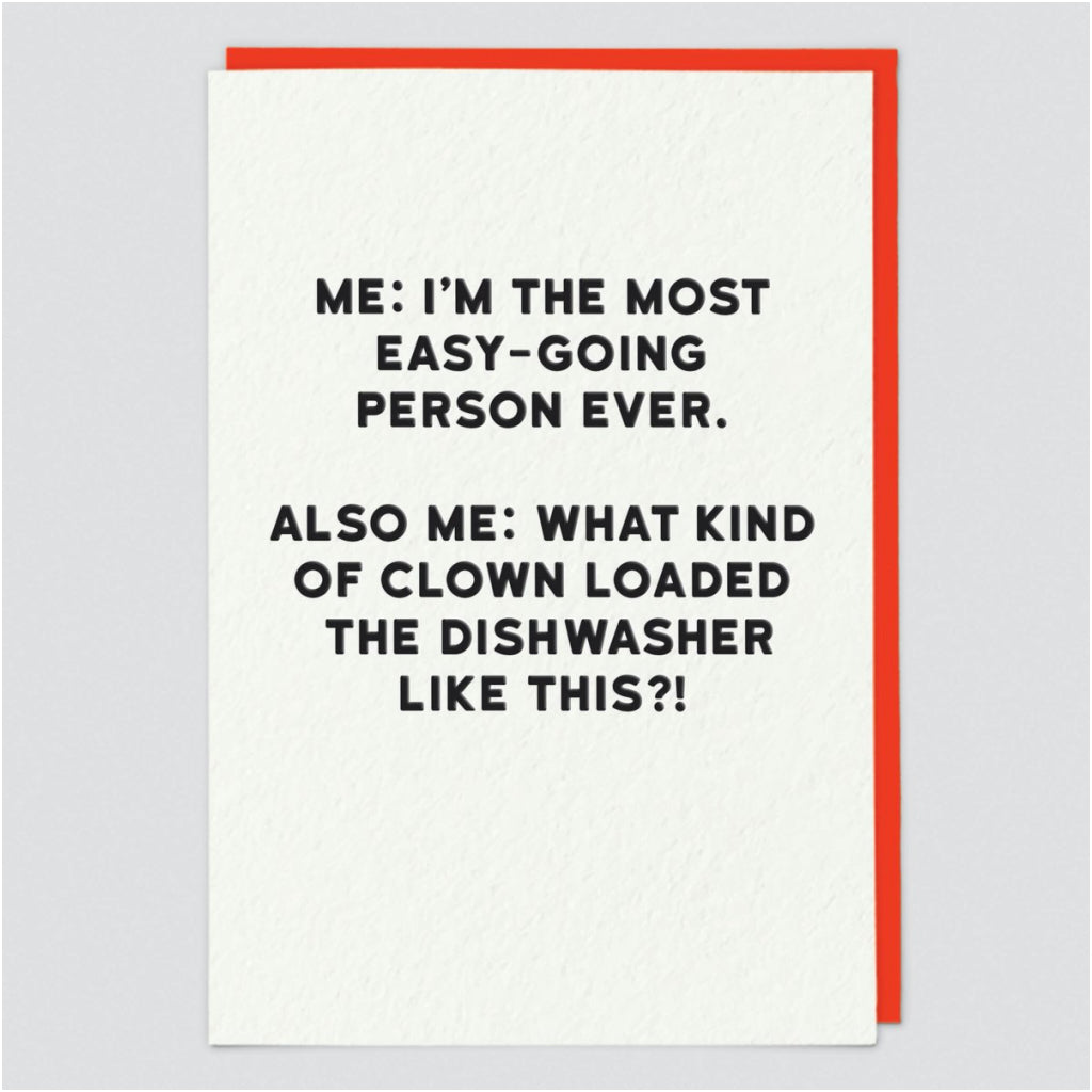 Easy Going Person Dishwasher Card by Redback Cards – Outer Layer