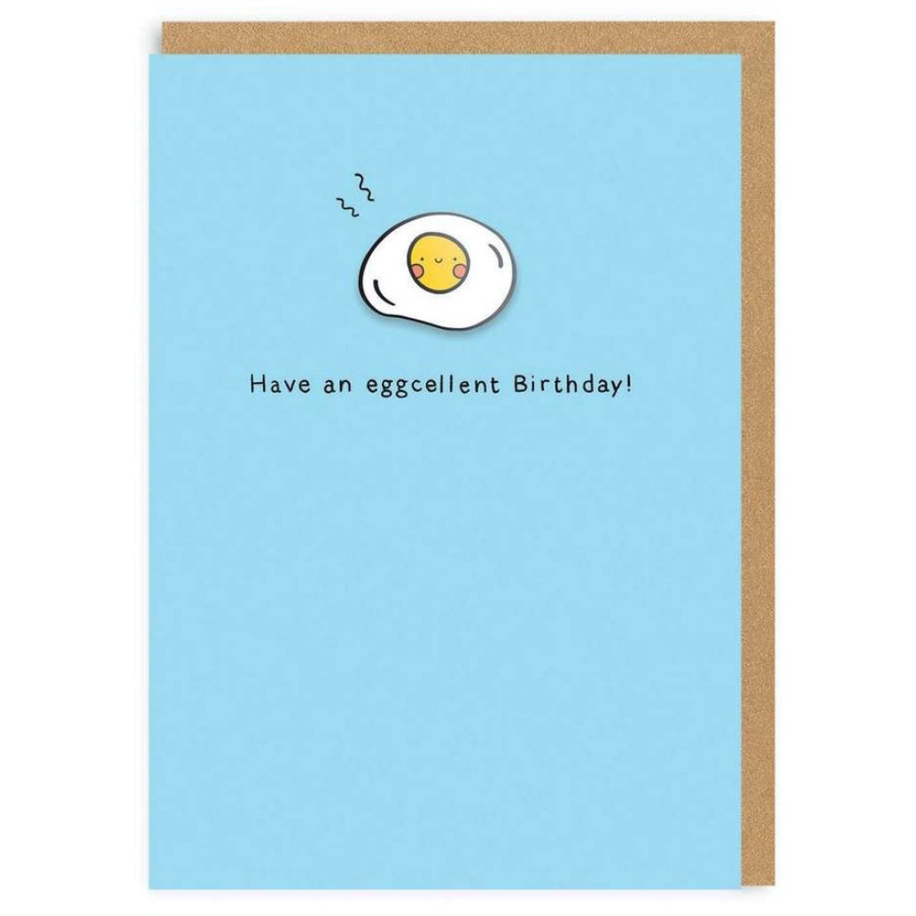Eggcellent Birthday Enamel Pin Greeting Card