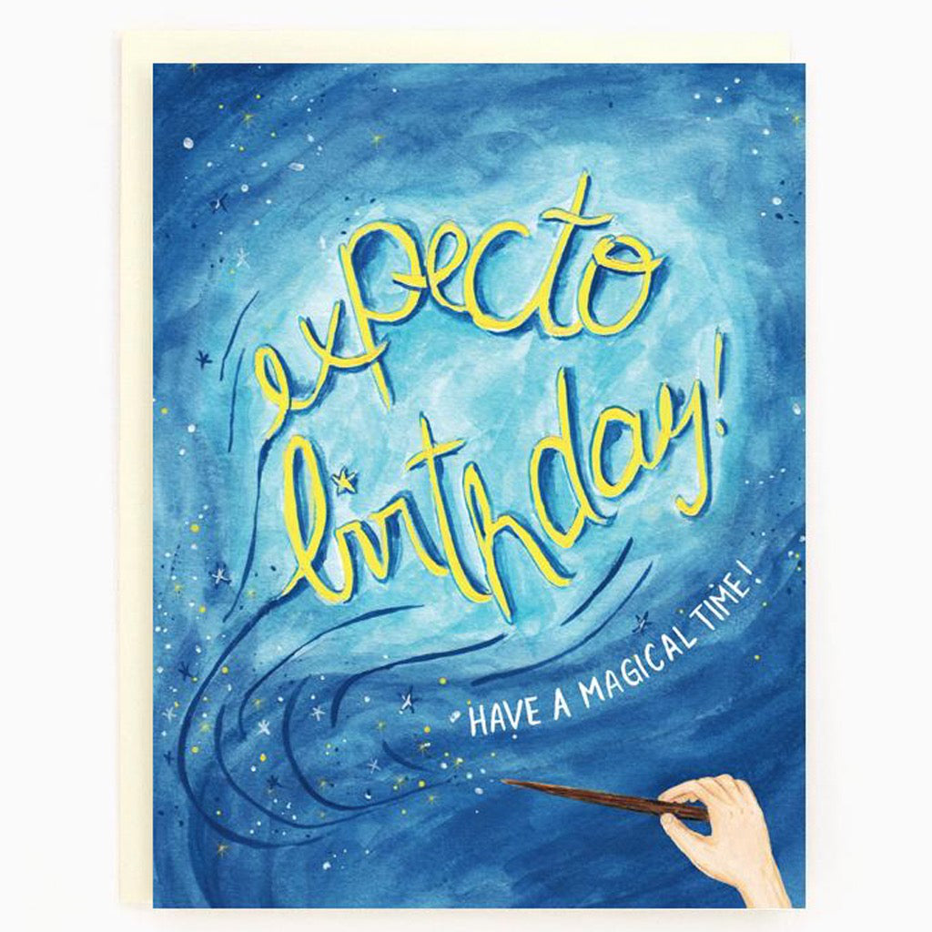 Expecto Birthday Spell Card