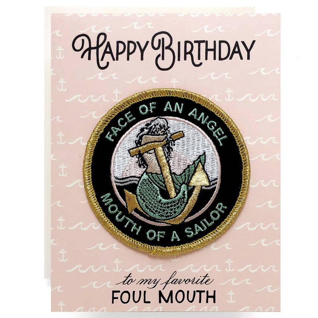 Face Of An Angel Birthday Patch Card