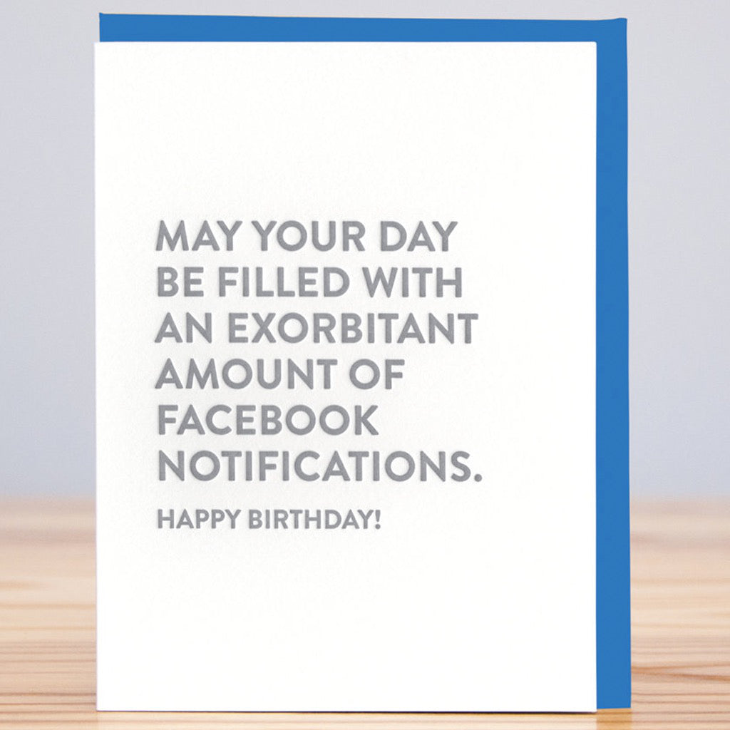 Facebook Notifications Birthday Card