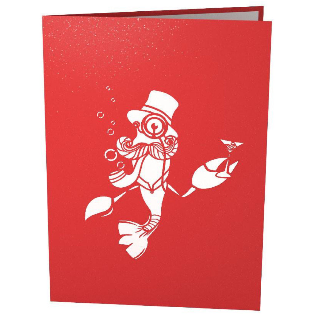 Fancy Lobster 3D Pop Up Card Cover