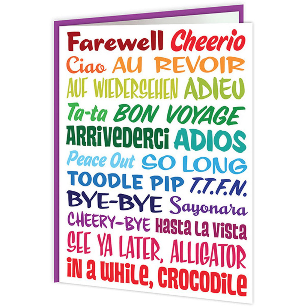 Farewell Words Card
