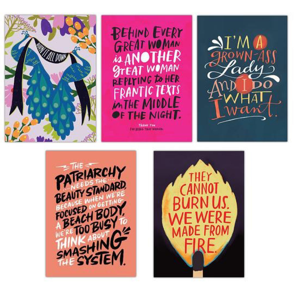 Samples of Feminism Postcard Book.