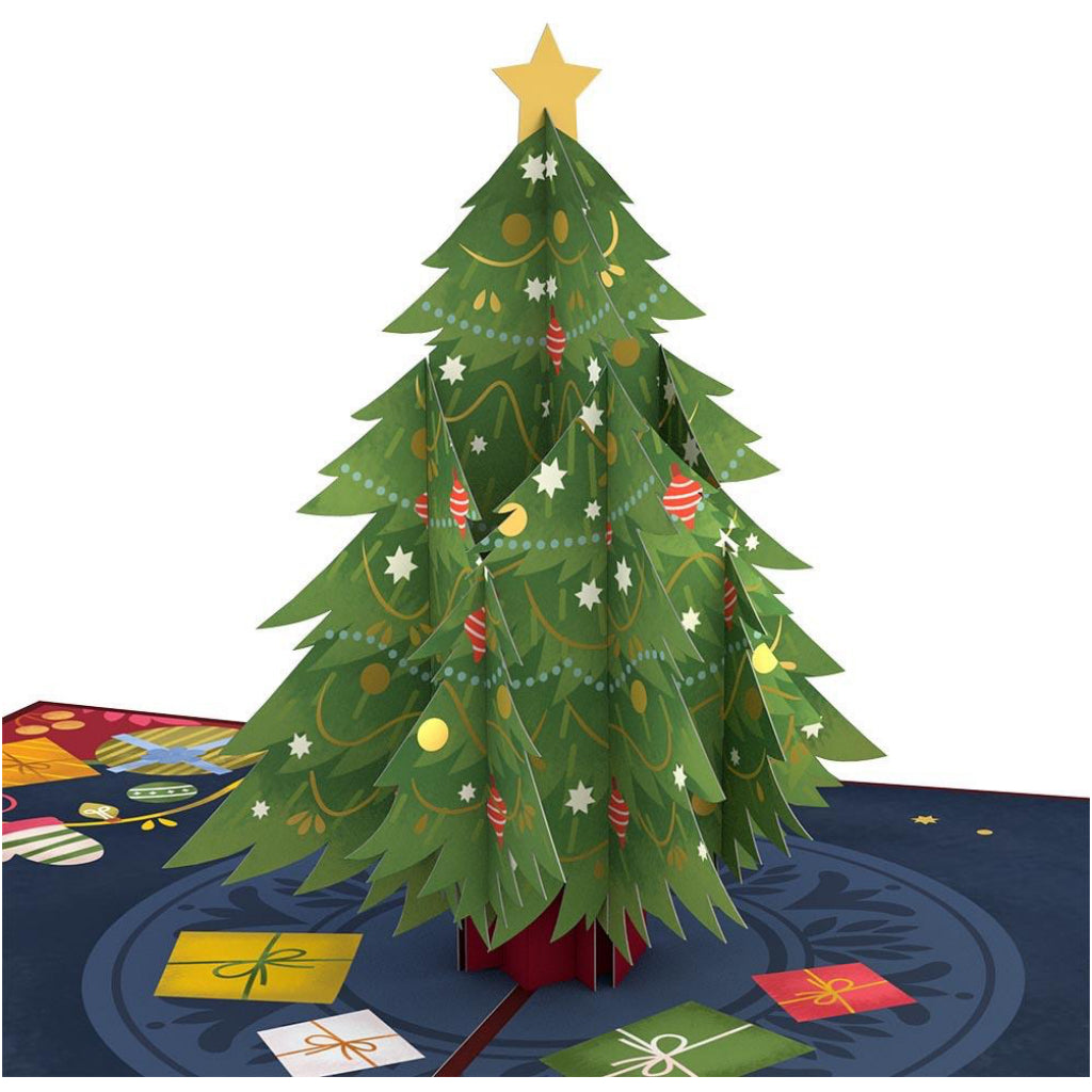 Festive Christmas Tree 3D Pop Up Card