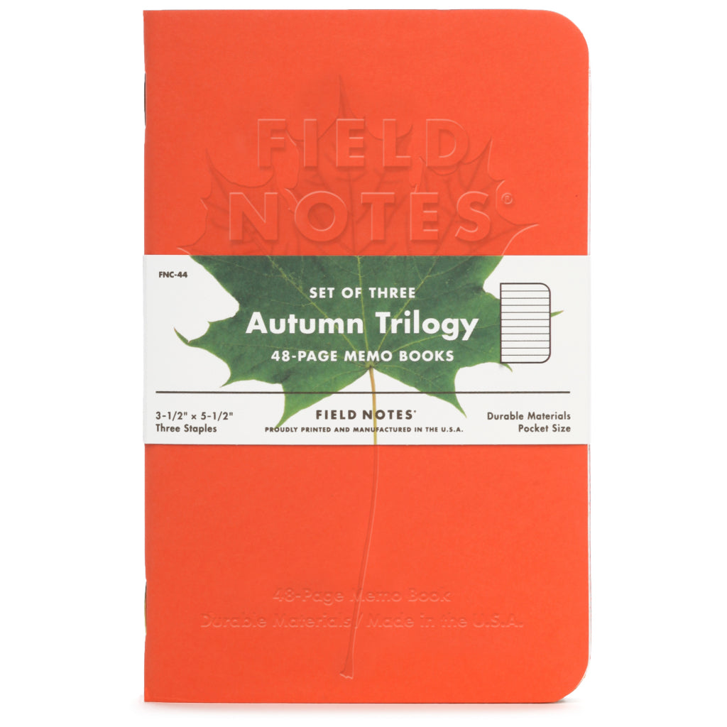 Field Notes Autumn Trilogy 3-Pack Notebooks Package