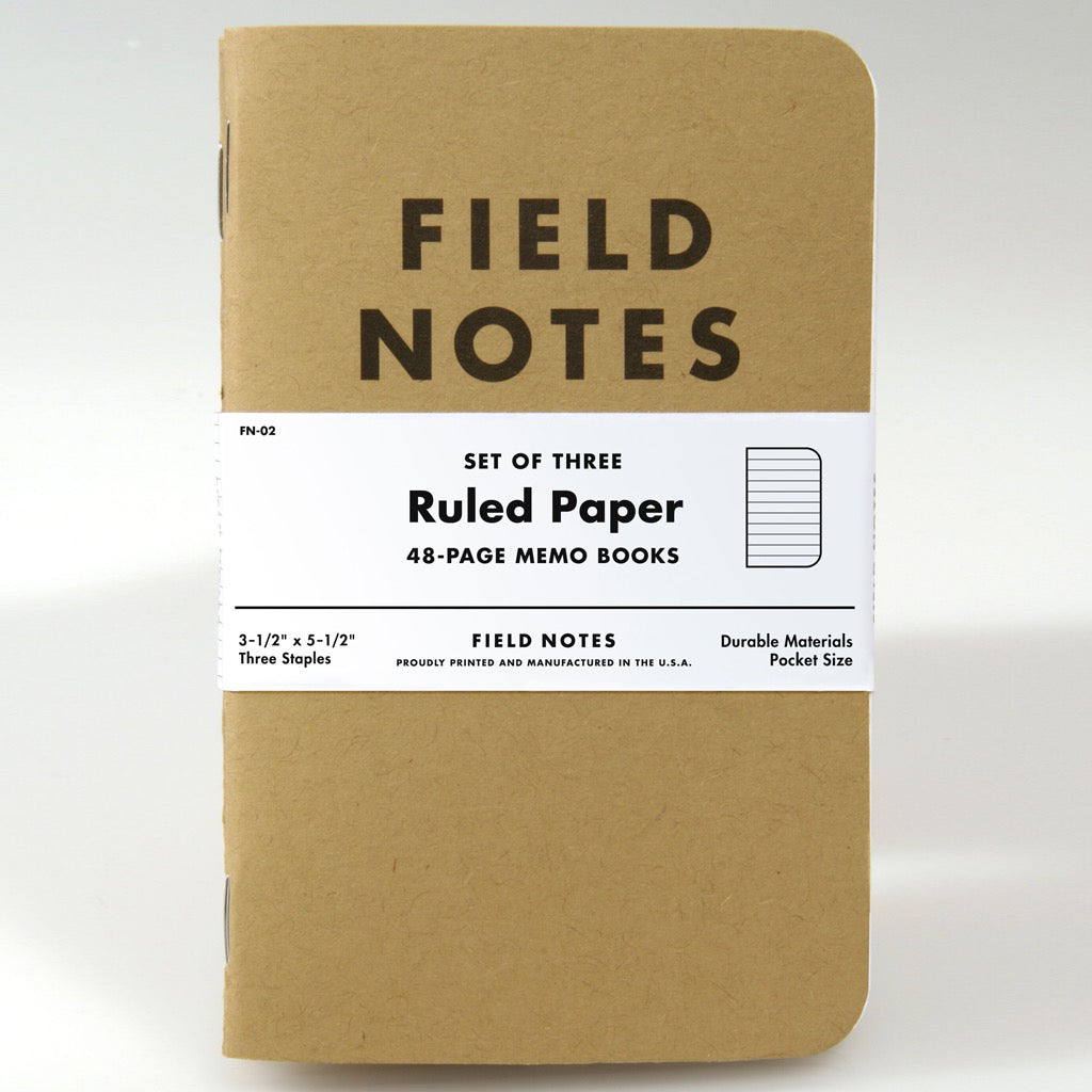 Field Notes Ruled 3pk Notebooks