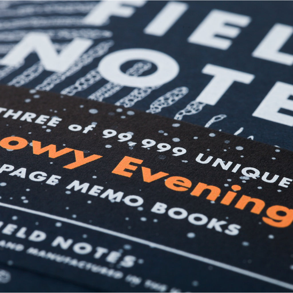 Field Notes Snowy Evening 3-Pack Notebooks Close Up
