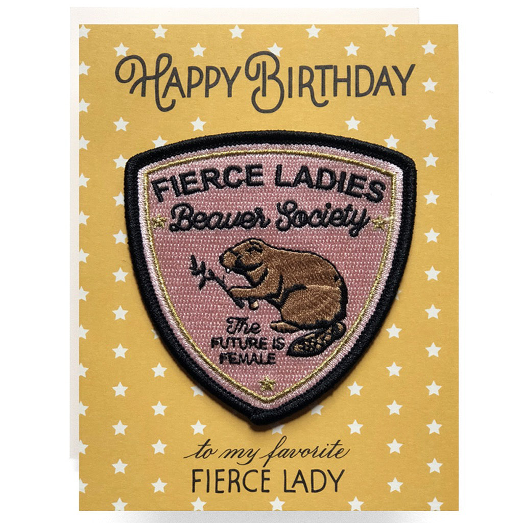 Fierce Lady Birthday Patch Card