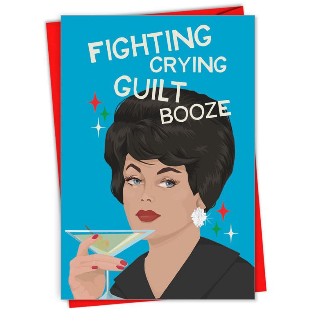 Fighting Crying Guilt Booze Card