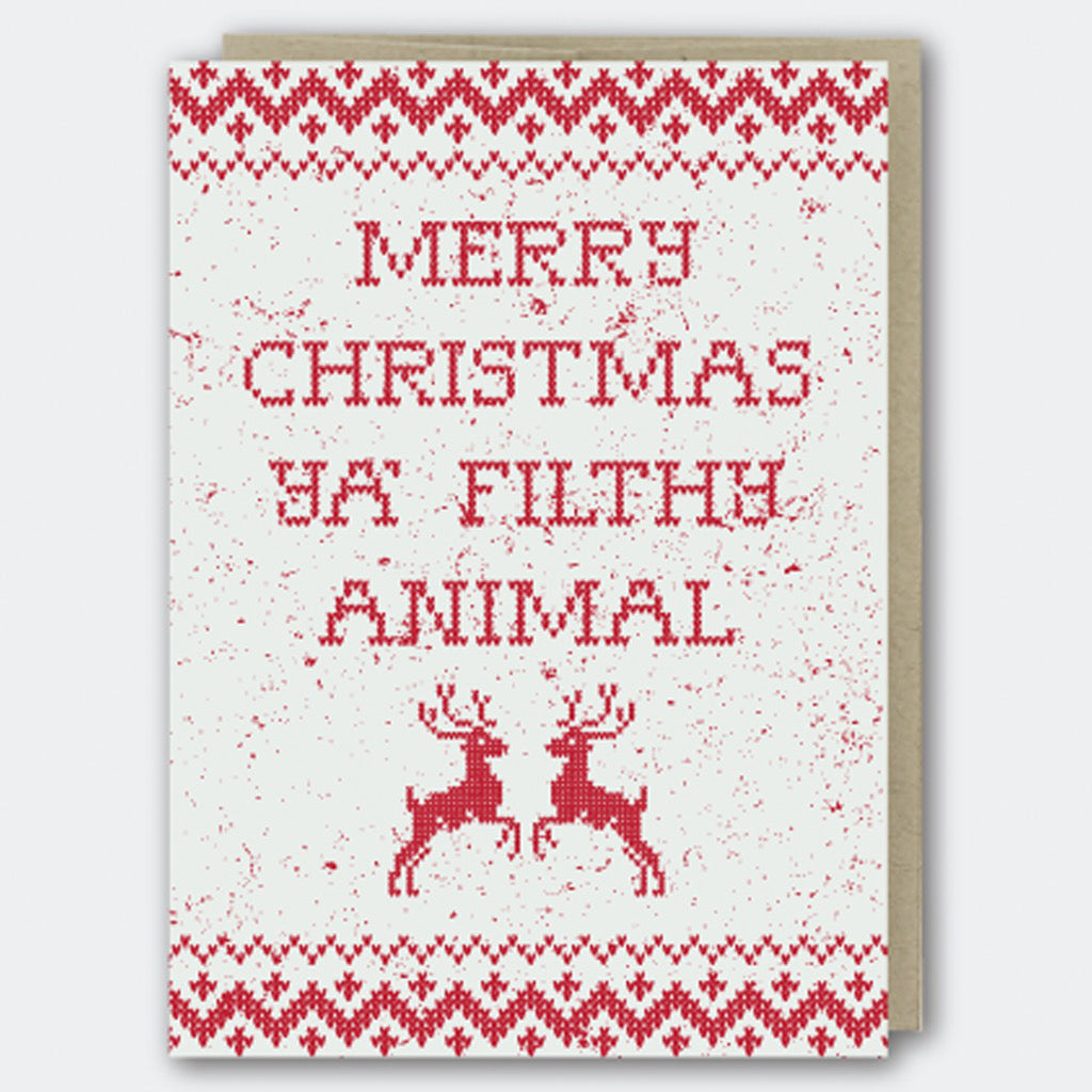 Filthy Animal Holiday Card