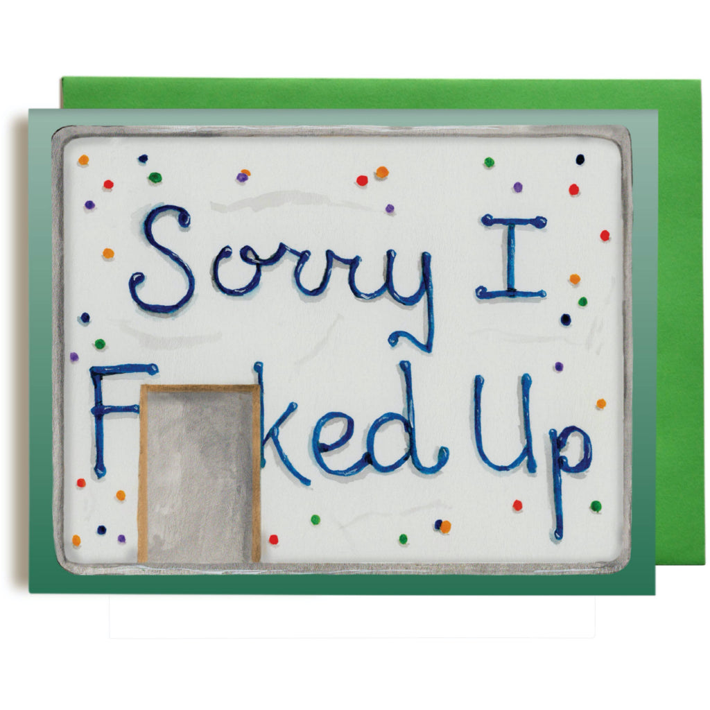 F**ked Up Cake Sorry Card