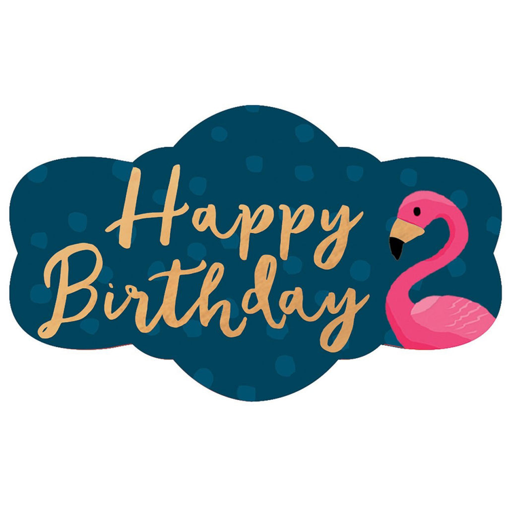 Flamingo Flock Birthday Card Seal