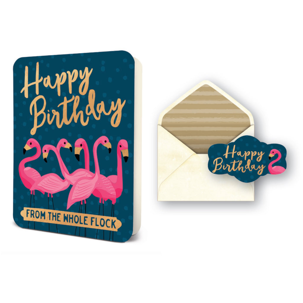 Flamingo Flock Birthday Card Set
